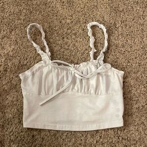 White, cropped, tank top